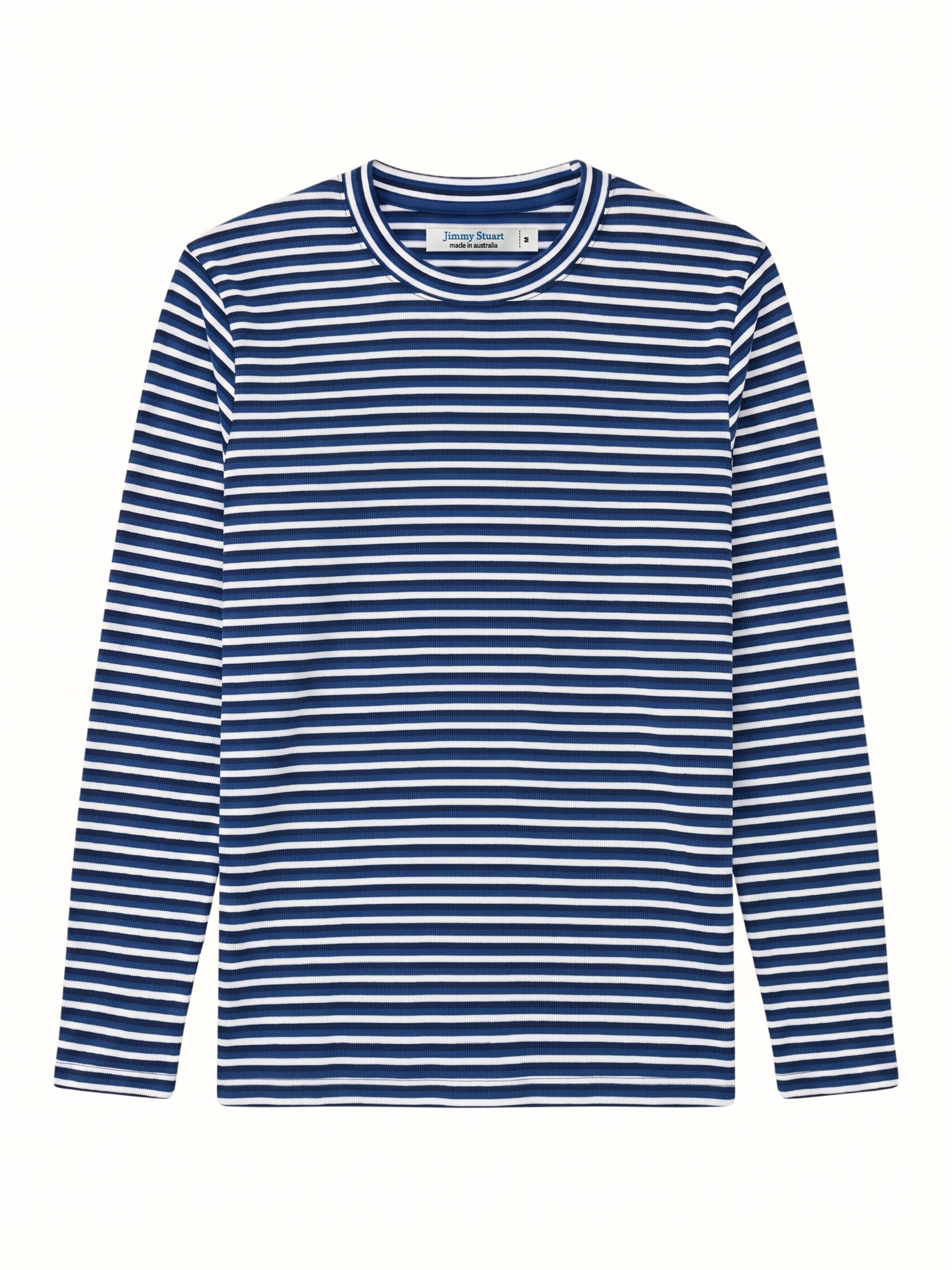Bermuda Stripe Cotton L/S Tee - Black/Blue