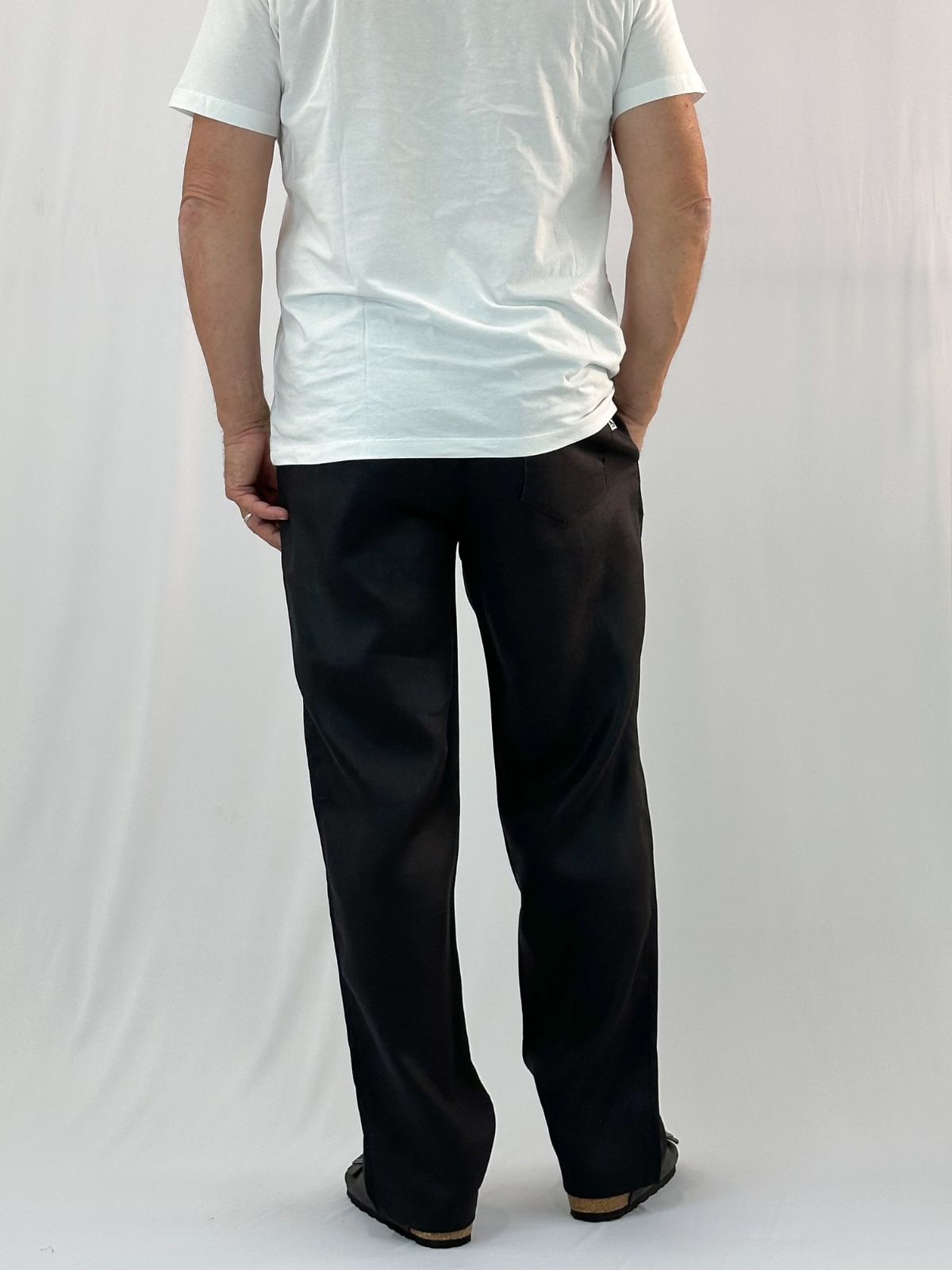 Black Linen Pant - Relaxed Fit