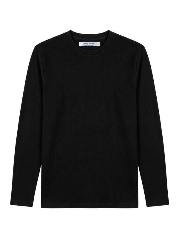 Black Waffle L/S Tee
