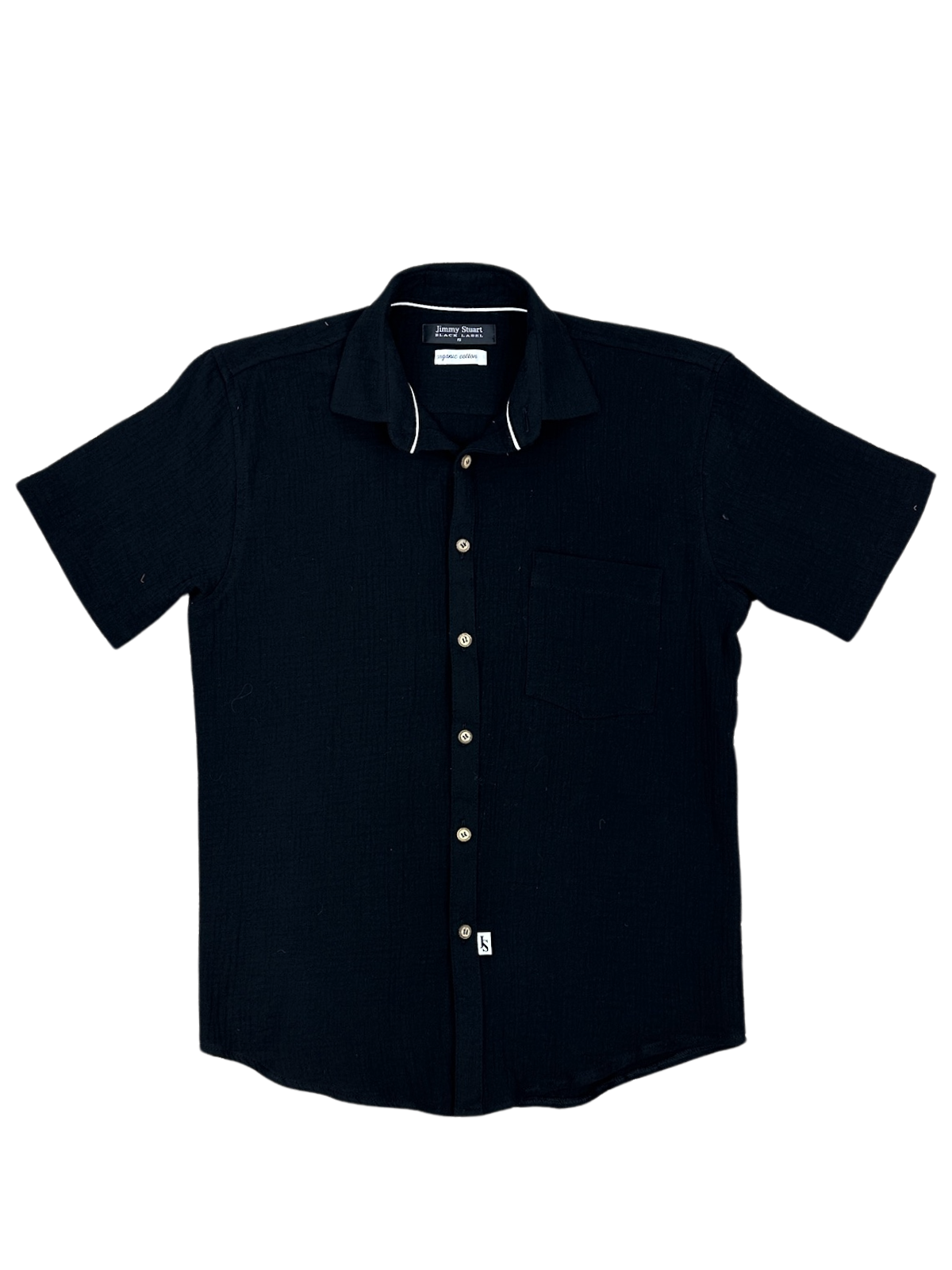 Maldives Black Organic Cotton S/S Shirt