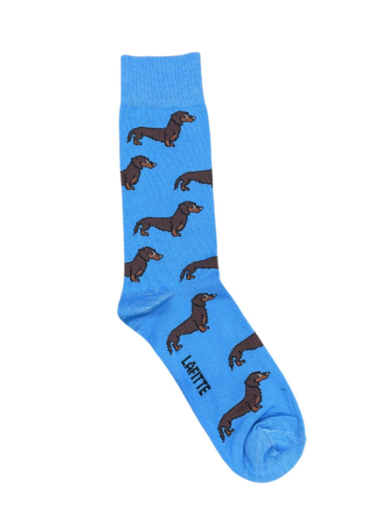 Blue Dachshund Unisex Socks