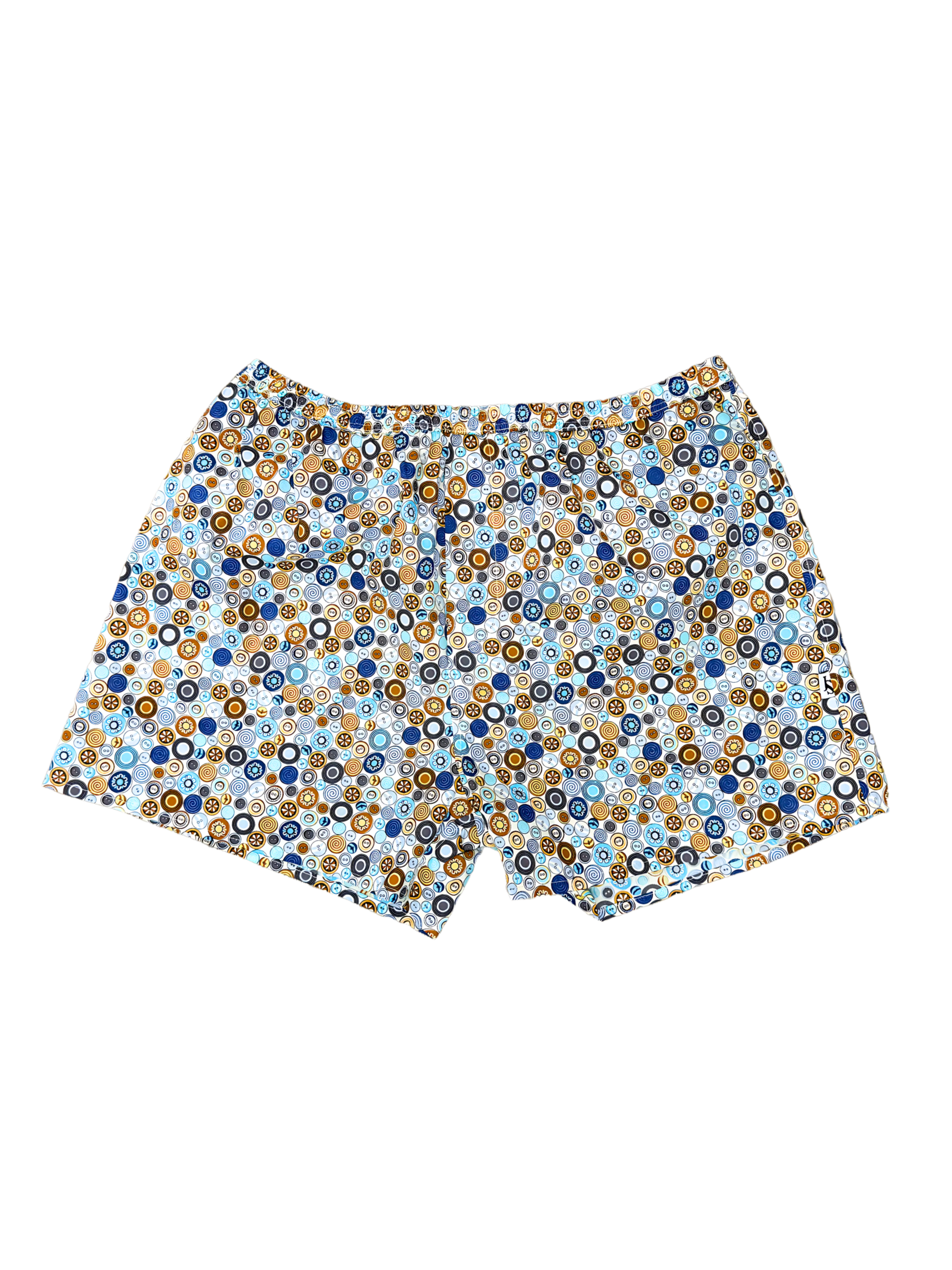 Buttons Abstract Cotton Boxer Short - Multi