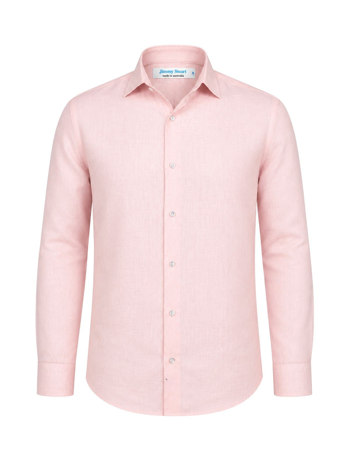 Byron Bay Baby Pink Linen L/S Shirt