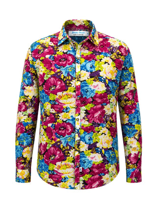 Capri Floral Cotton Voile L/S Shirt - Multi