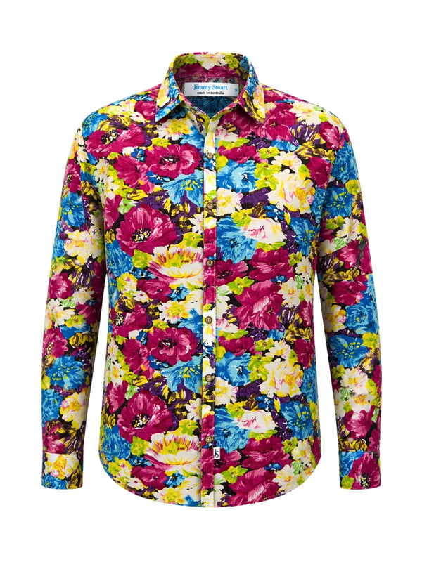 Capri Floral Cotton Voile L/S Shirt - Multi