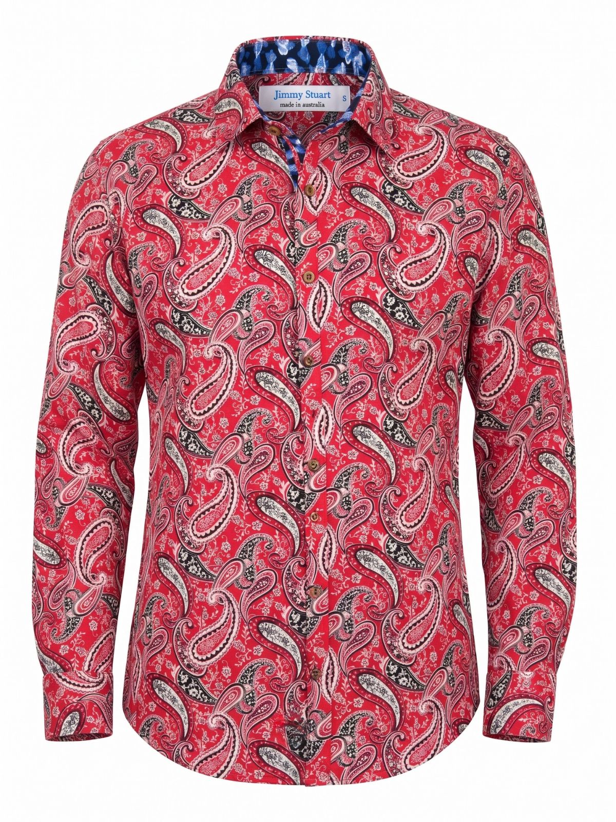 Catfish Paisley Cotton L/S Shirt - Pink