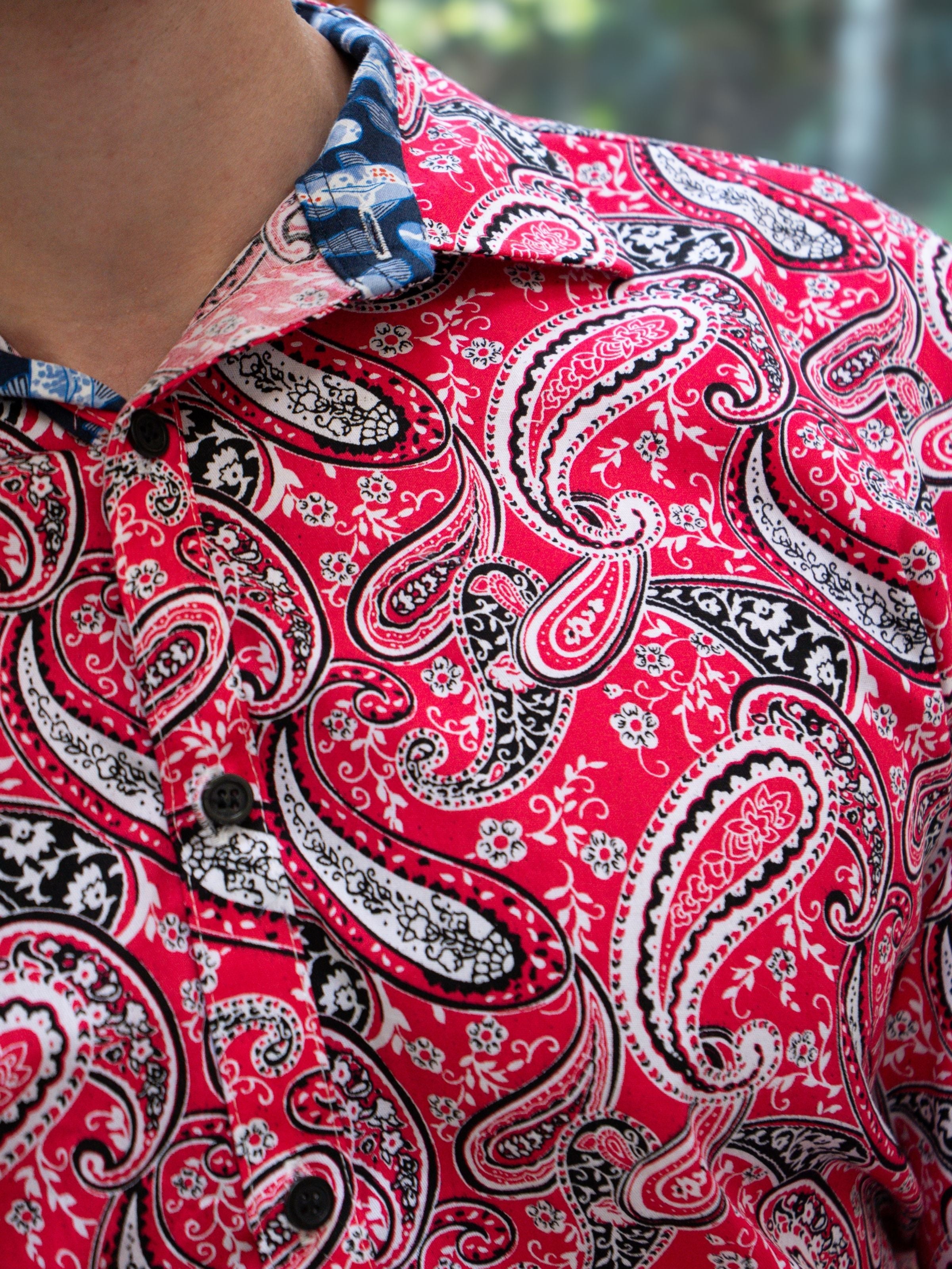 Catfish Paisley Cotton L/S Shirt - Pink