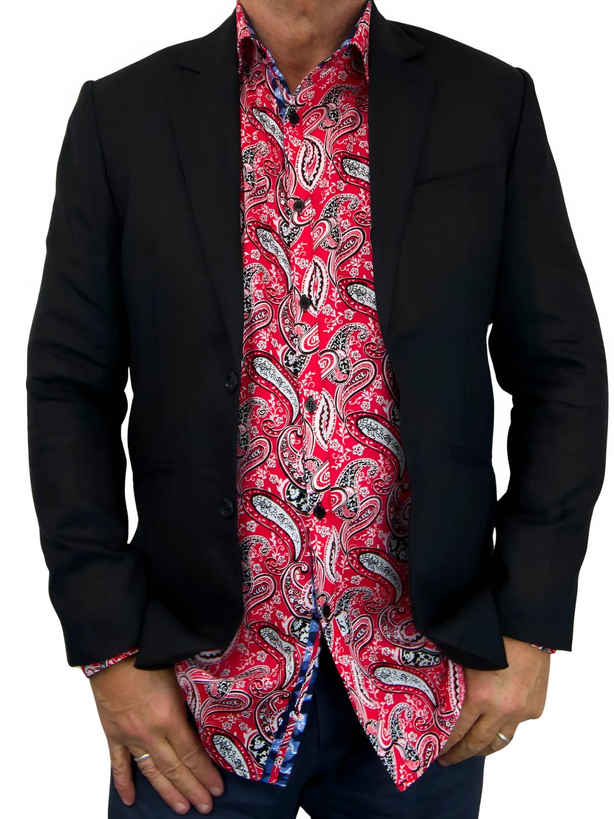Catfish Paisley Cotton L/S Shirt - Pink
