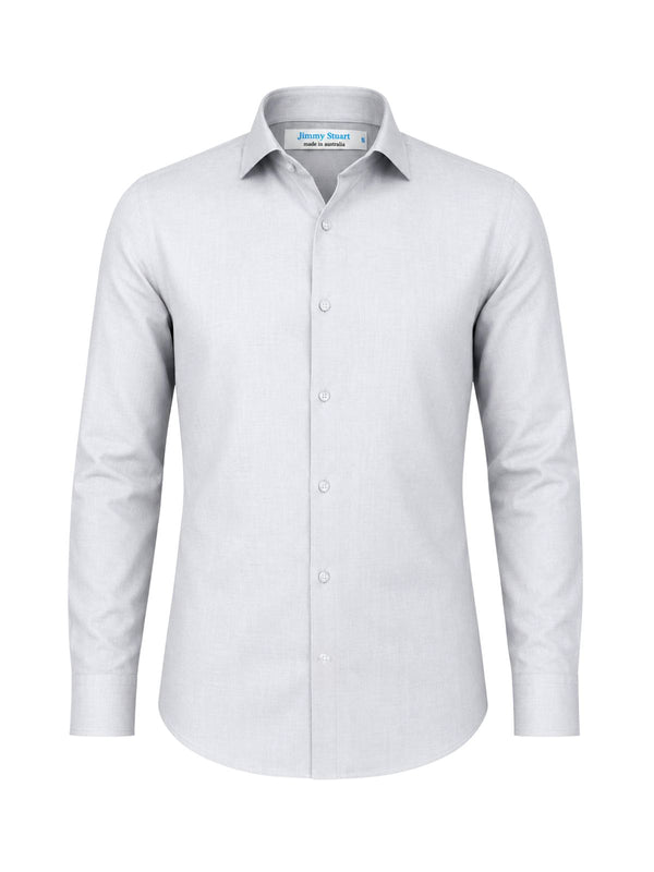 Byron Bay Cement Linen L/S Shirt - Grey
