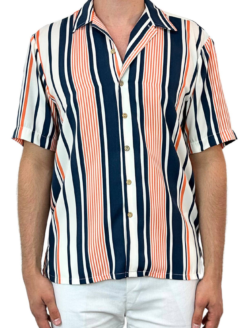 Charlie Stripe Rayon S/S Big Mens Shirt