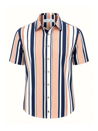 Charlie Stripe Rayon S/S Big Mens Shirt