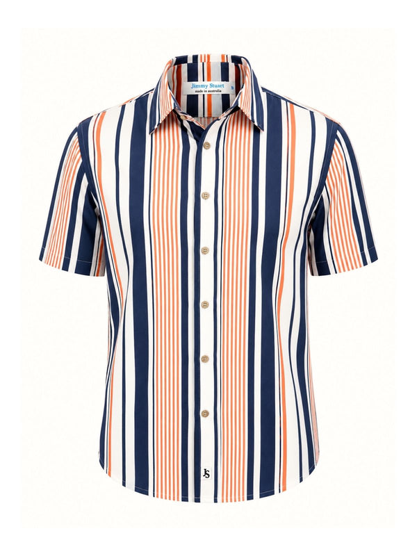 Charlie Stripe Rayon S/S Big Mens Shirt