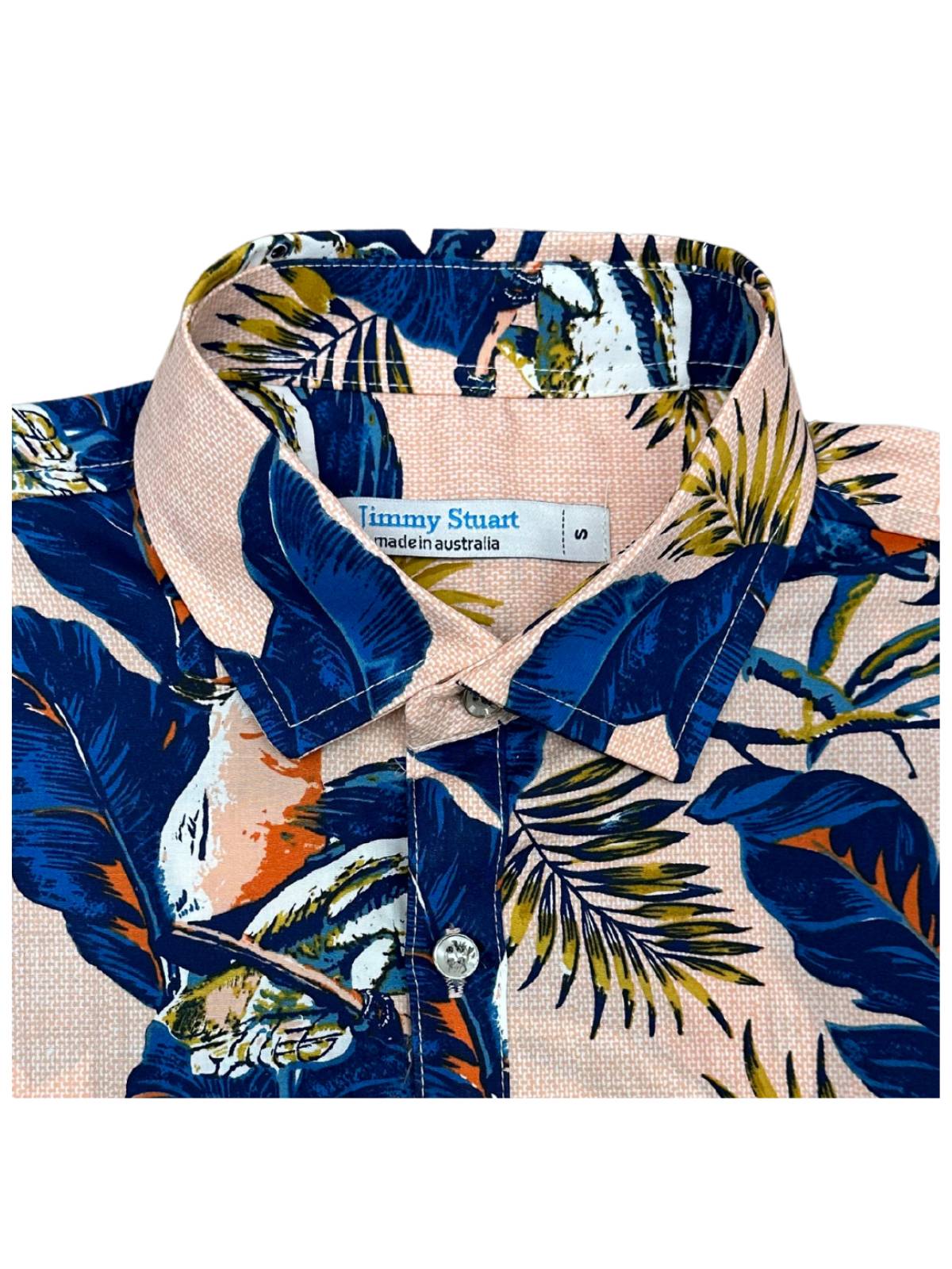 Cheeky Hawaiian Cotton S/S Shirt - Blue/Pink
