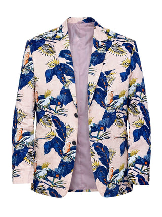 Cheeky Hawaiian Cotton Jacket - Blue/Pink