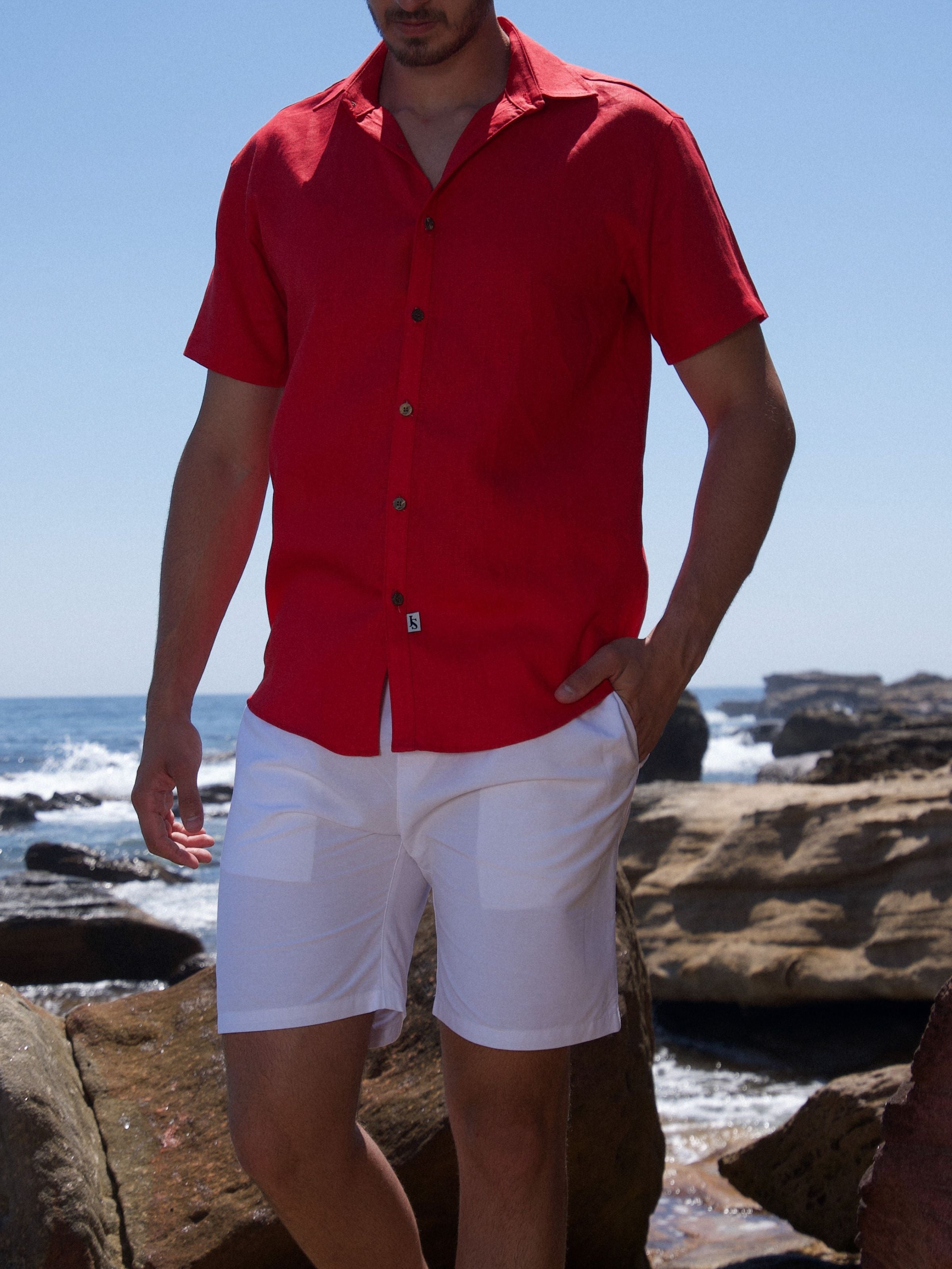 Cancun Cotton/Tencel Short - White