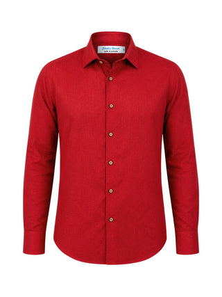 Byron Bay Chilli Linen L/S Big Mens Shirt