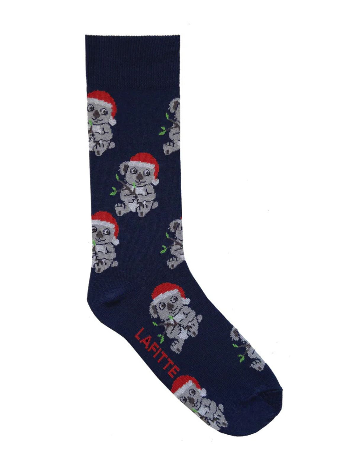 Navy Christmas Koala Unisex Socks