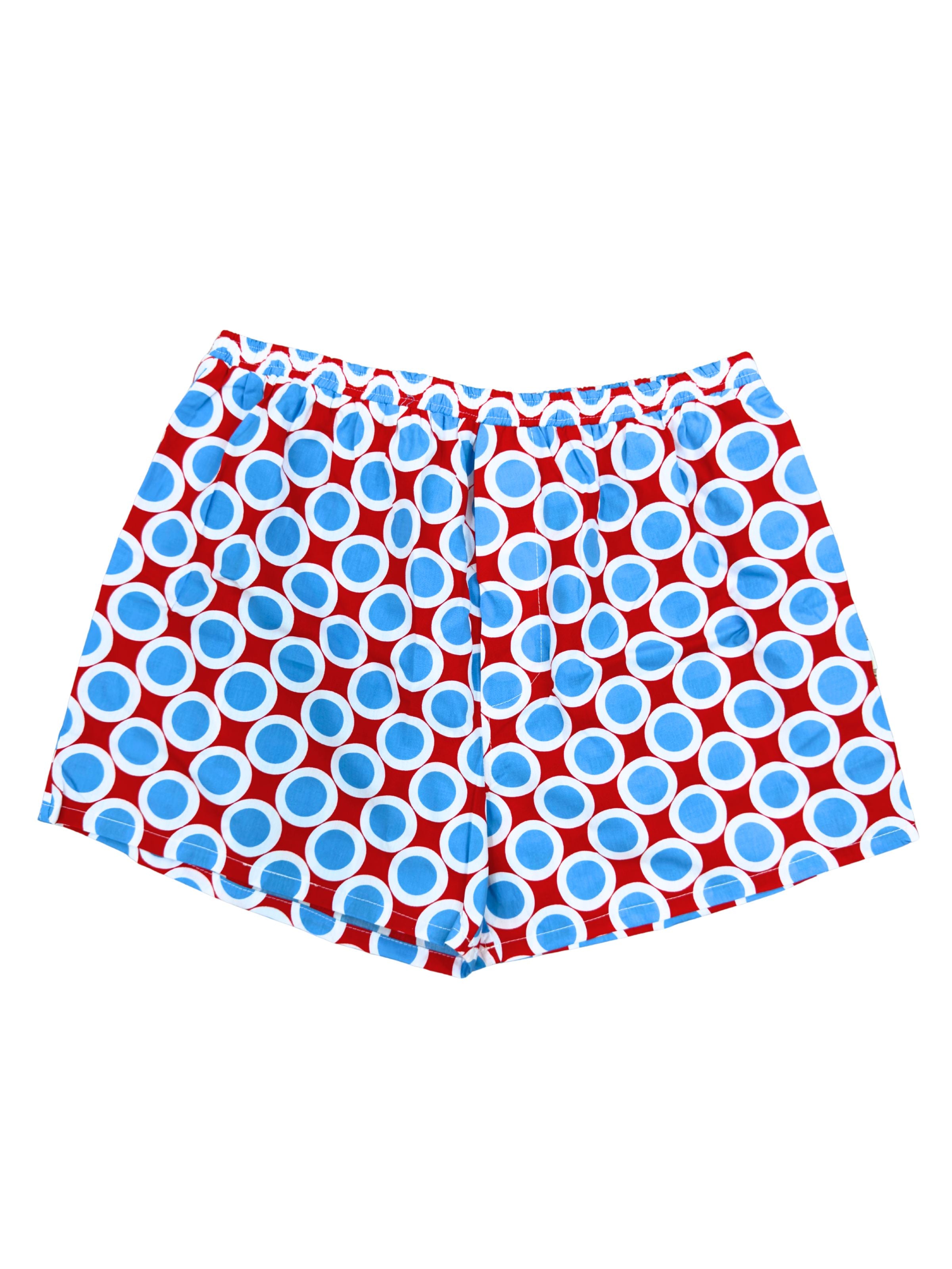 Circus Abstract Cotton Boxer Short - Red