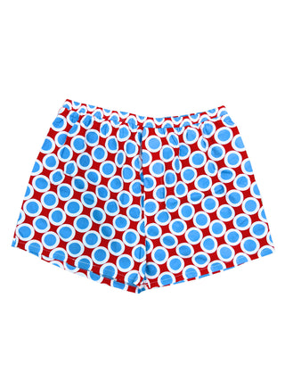 Circus Abstract Cotton Boxer Short - Red