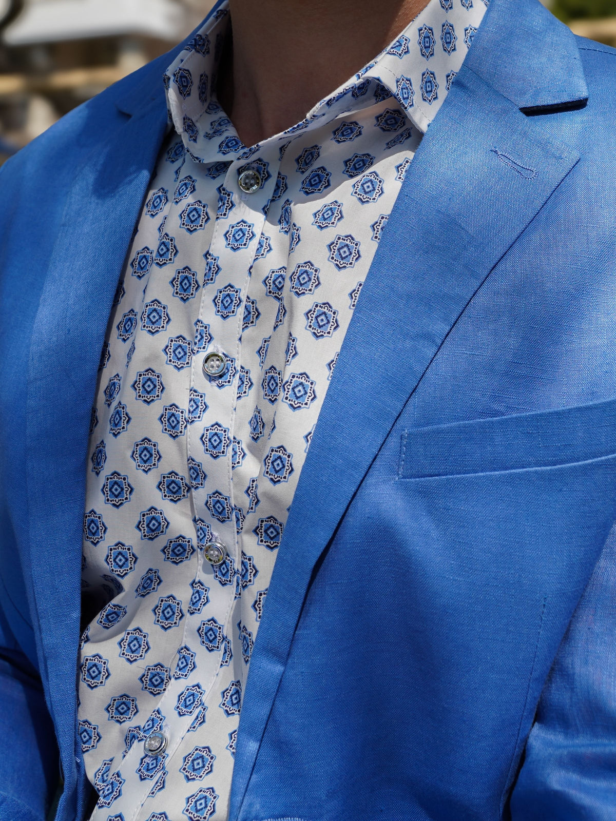 Cornflower Linen Jacket