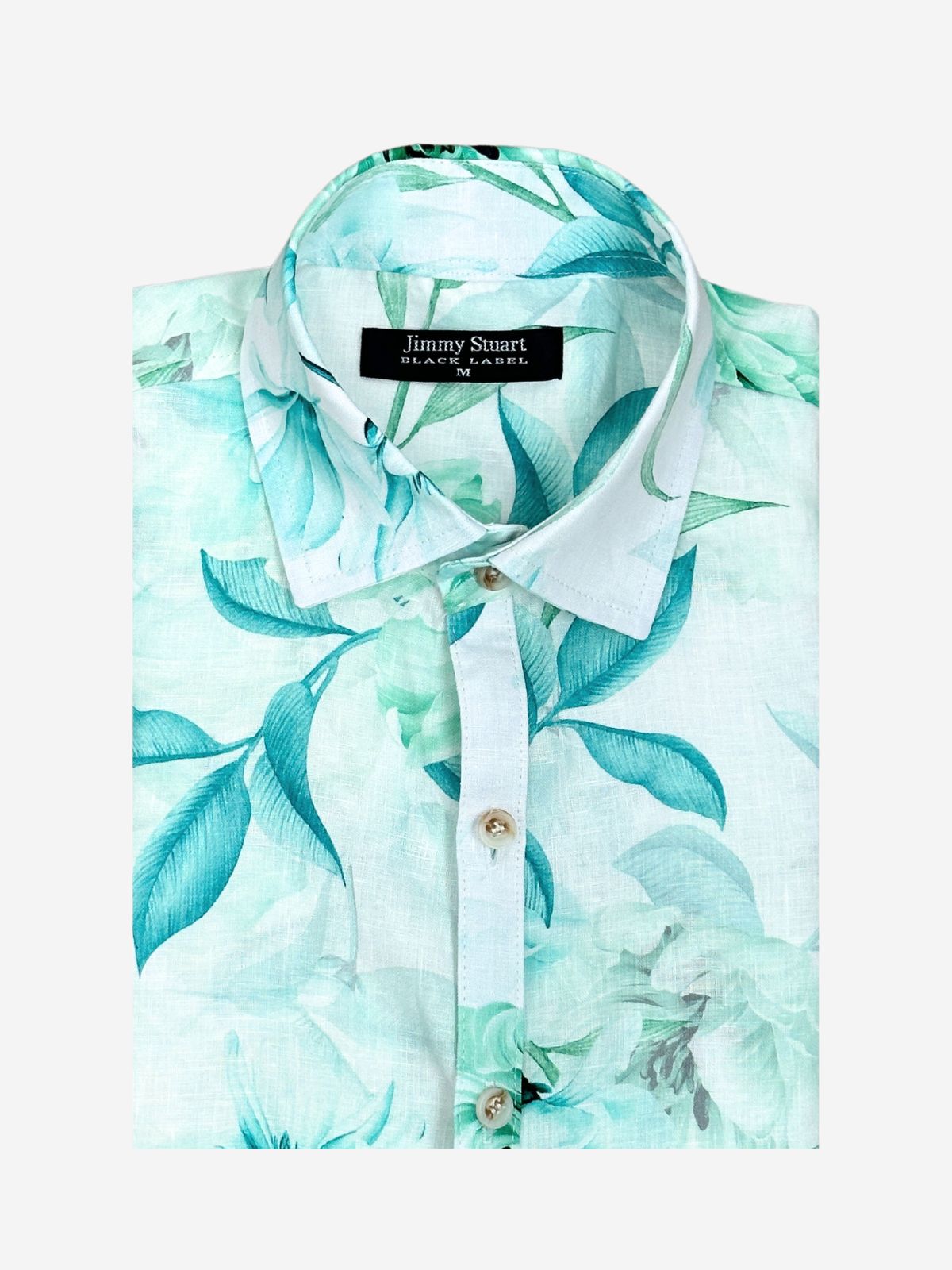 Desire Floral Linen L/S Shirt - Blue