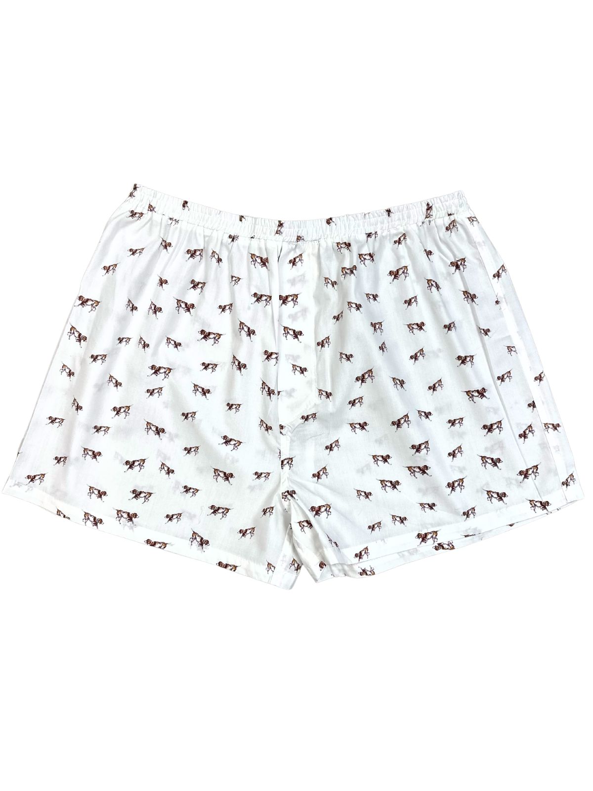 Dogs Abstract Cotton Boxer Short - White