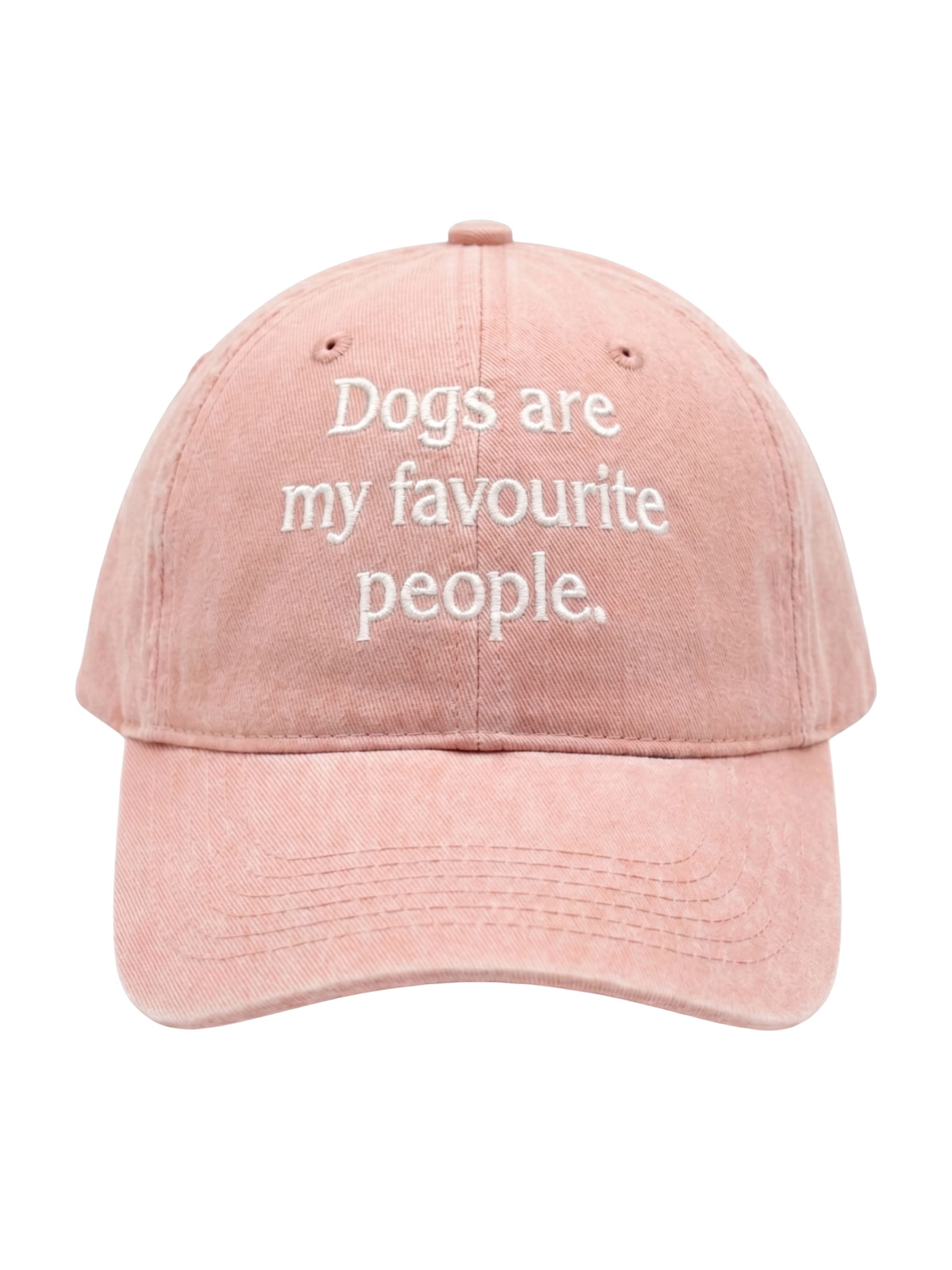 Dogs are my Favourite People Enzyme Washed Cap - Embroidered