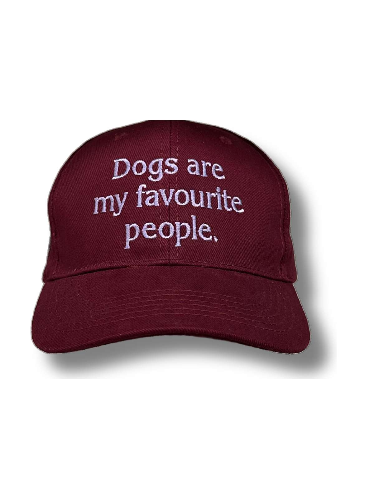 Dogs Are My Favourite People Unisex Cotton Cap - Maroon