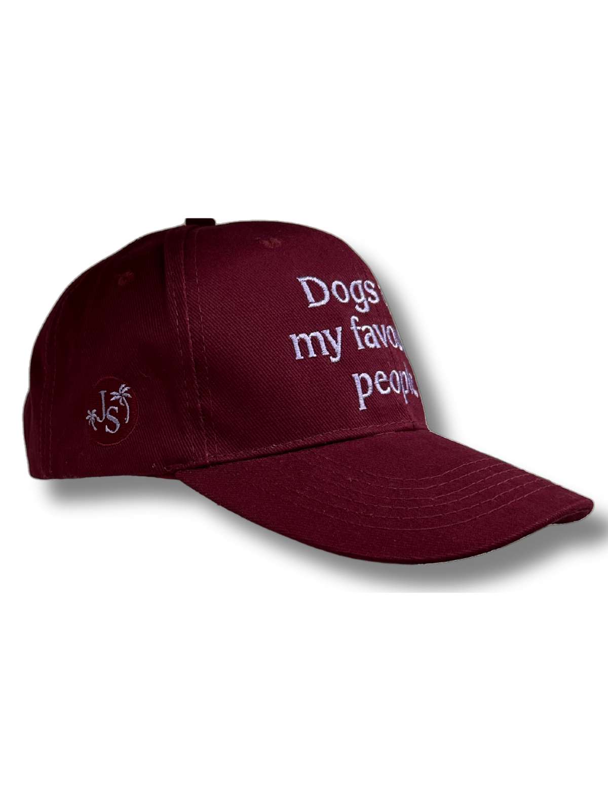 Dogs Are My Favourite People Unisex Cotton Cap - Maroon