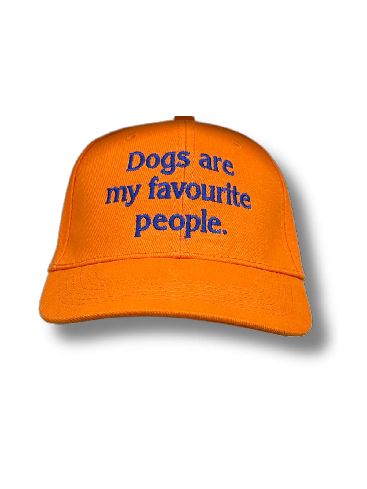 Dogs Are My Favourite People Unisex Cotton Cap - Orange