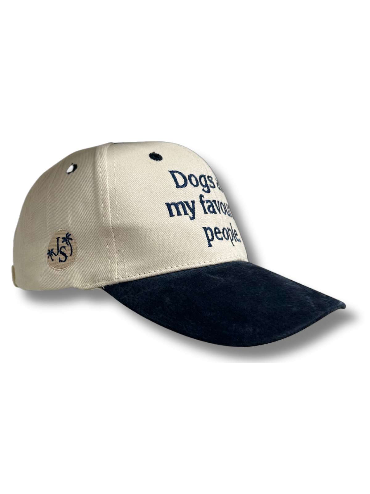 Dogs Are My Favourite People Unisex Cotton Cap - Navy Two Tone