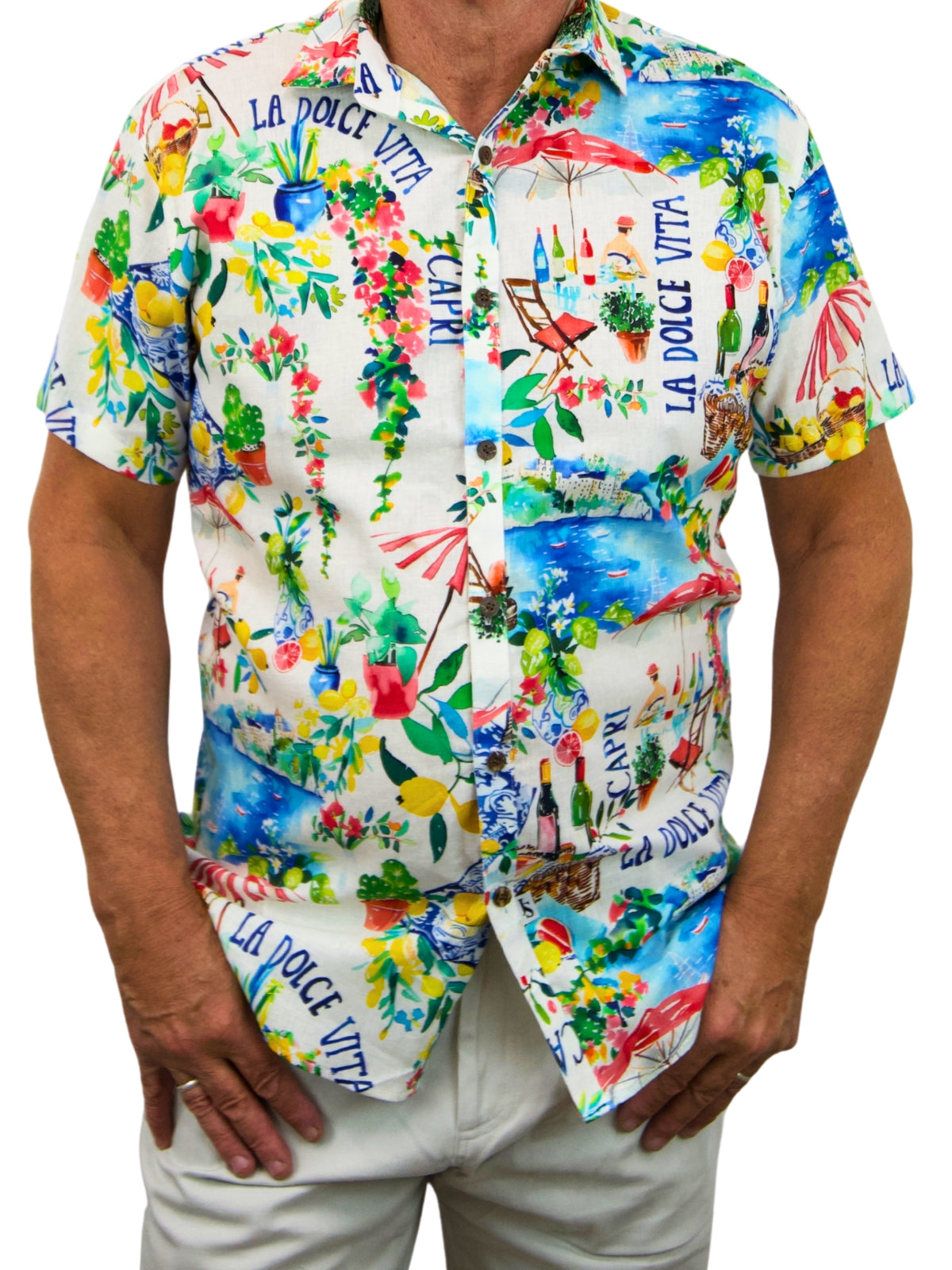 Dolce Vita Floral Linen S/S Shirt - Multi