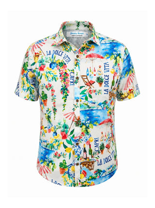 La Dolce Vita Floral Linen S/S Shirt - Multi