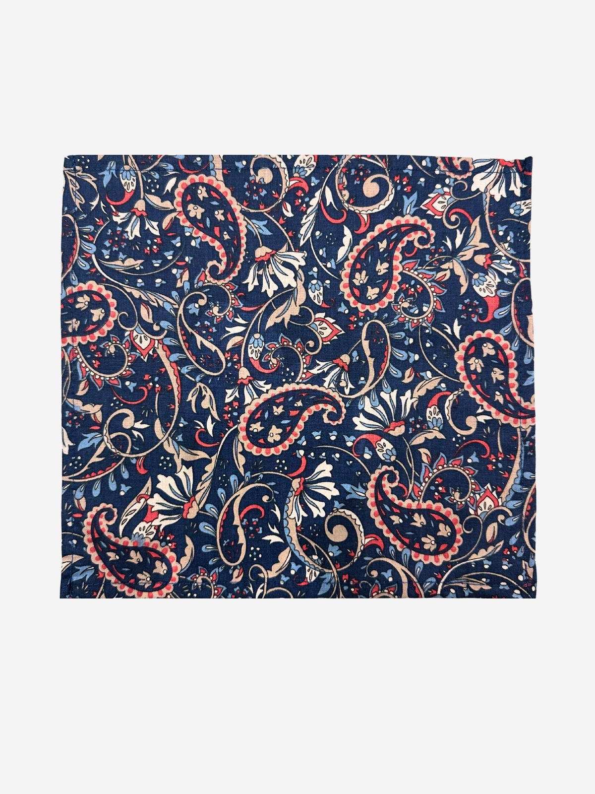 Earth Cotton Pocket Square - Navy