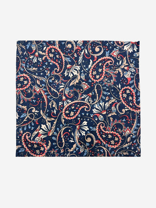 Earth Cotton Pocket Square - Navy