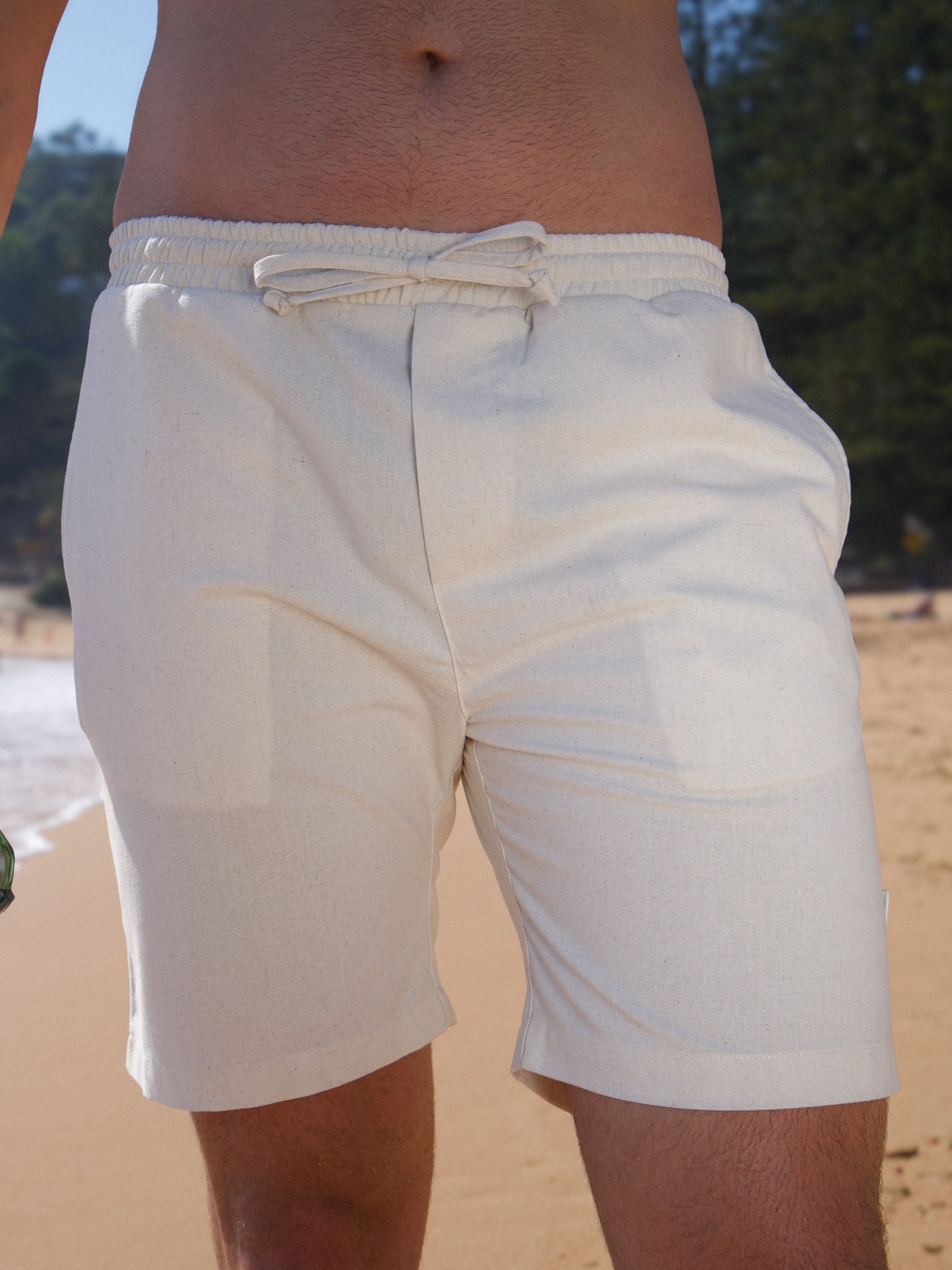 Bahamas Cotton/Linen Short - Ecru