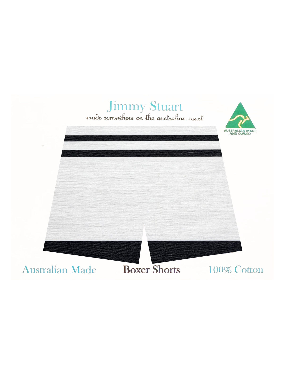 Escort Stripe Cotton Boxer Short - White/Blue
