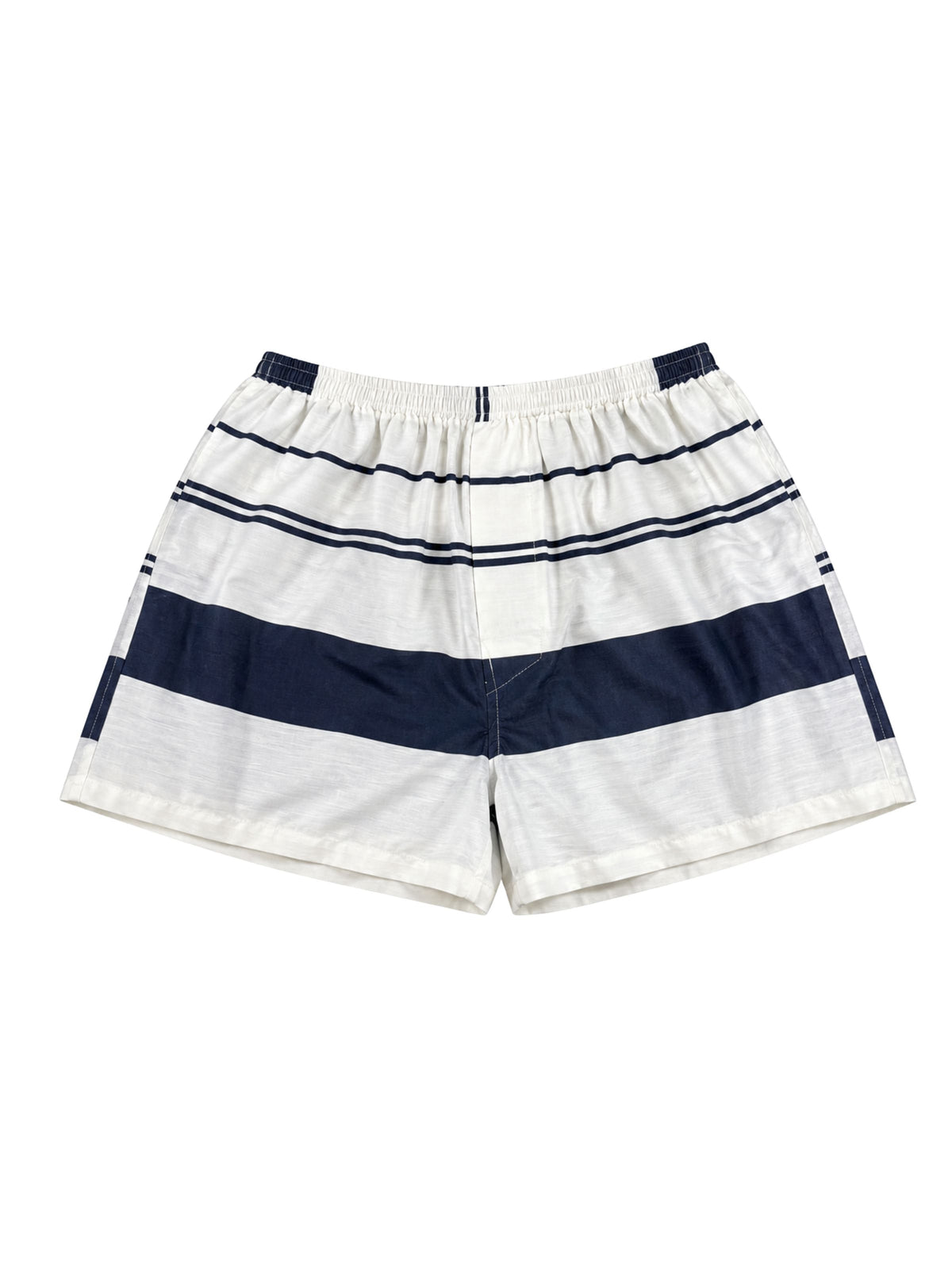 Escort Stripe Cotton Boxer Short - White/Blue