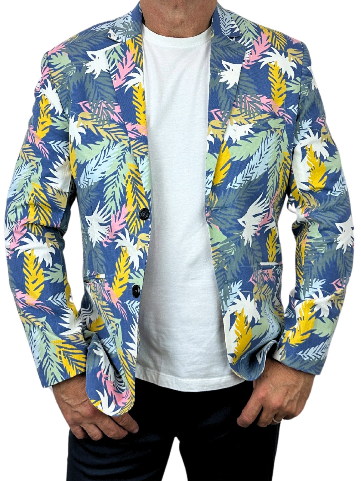 Everest Floral Cotton Jacket - Blue