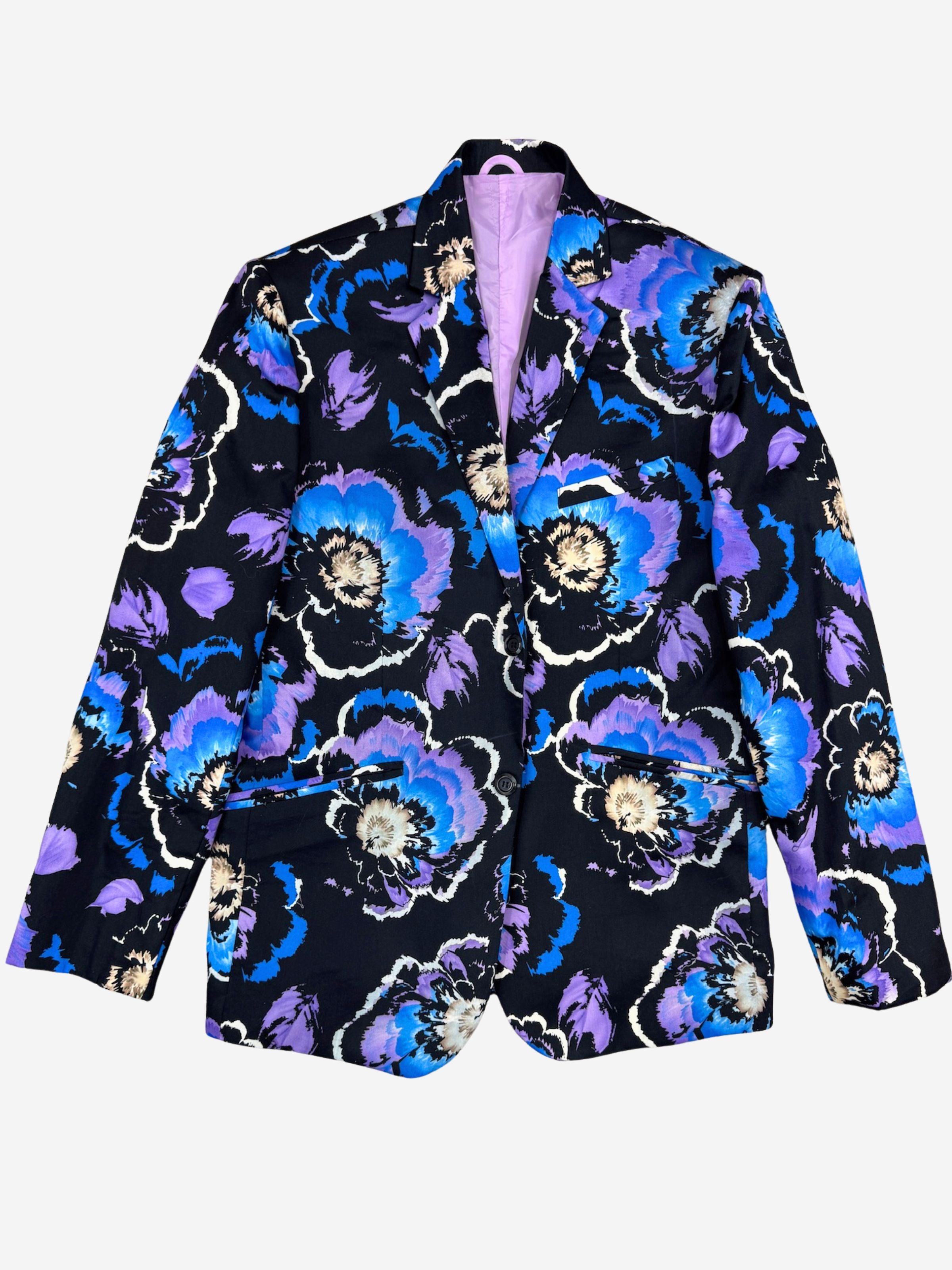 Explode Abstract Cotton Jacket - Purple