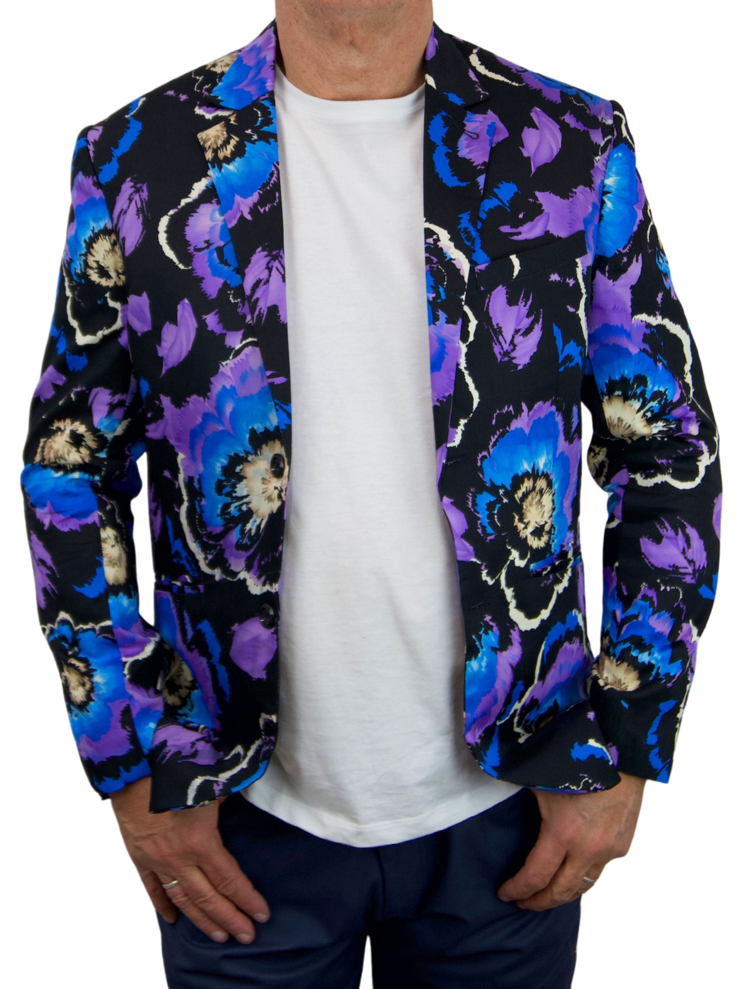 Explode Abstract Cotton Jacket - Purple