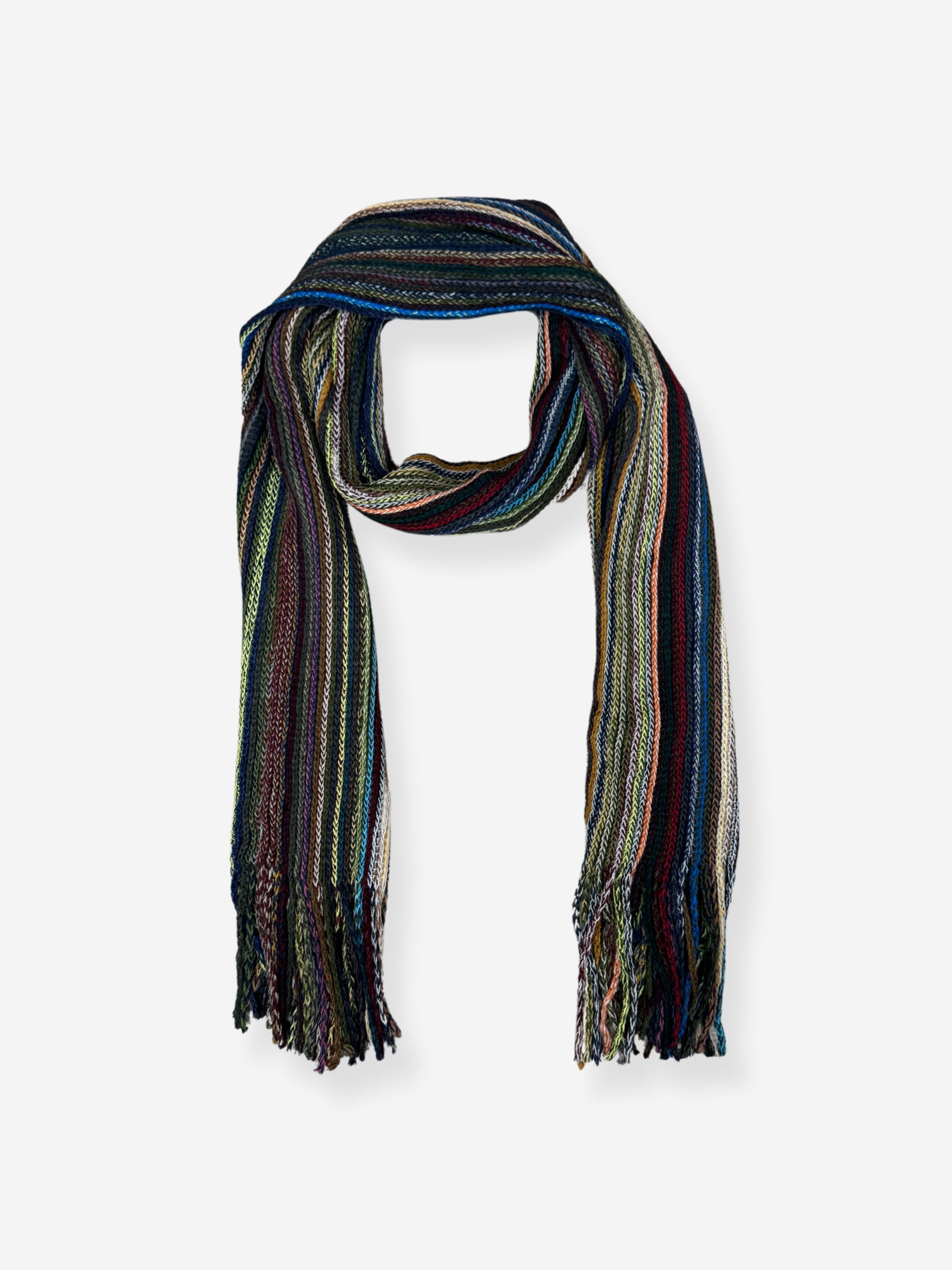 Striped Scarf - Multi Brown