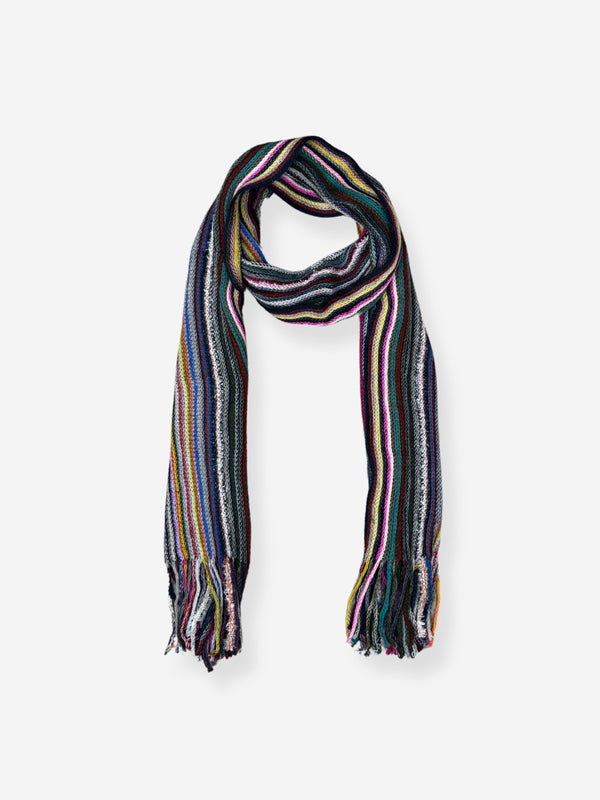 Striped Scarf - Multi Pink