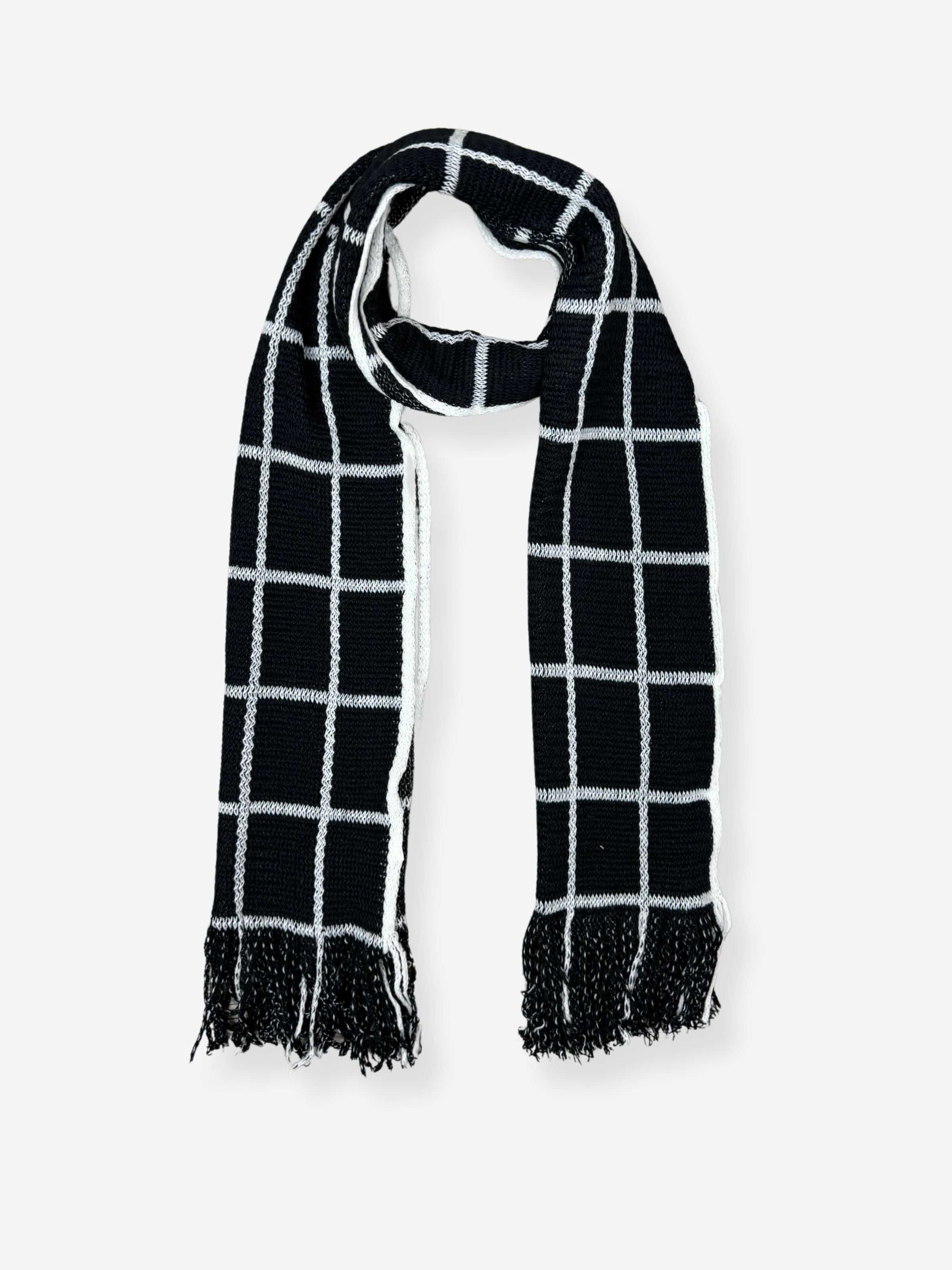 Noir Blanc - Check Scarf