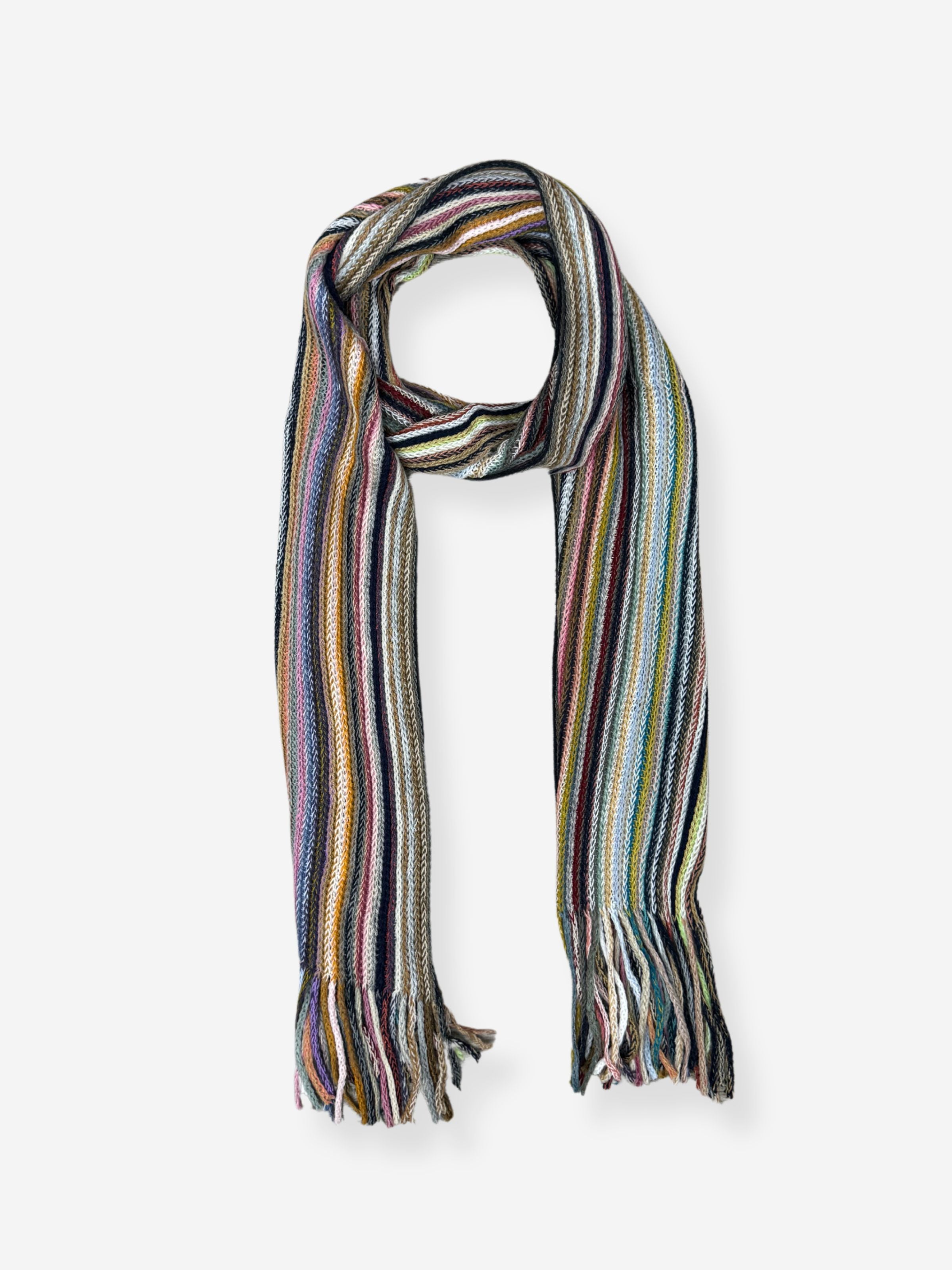 Striped Scarf - Multi Cream