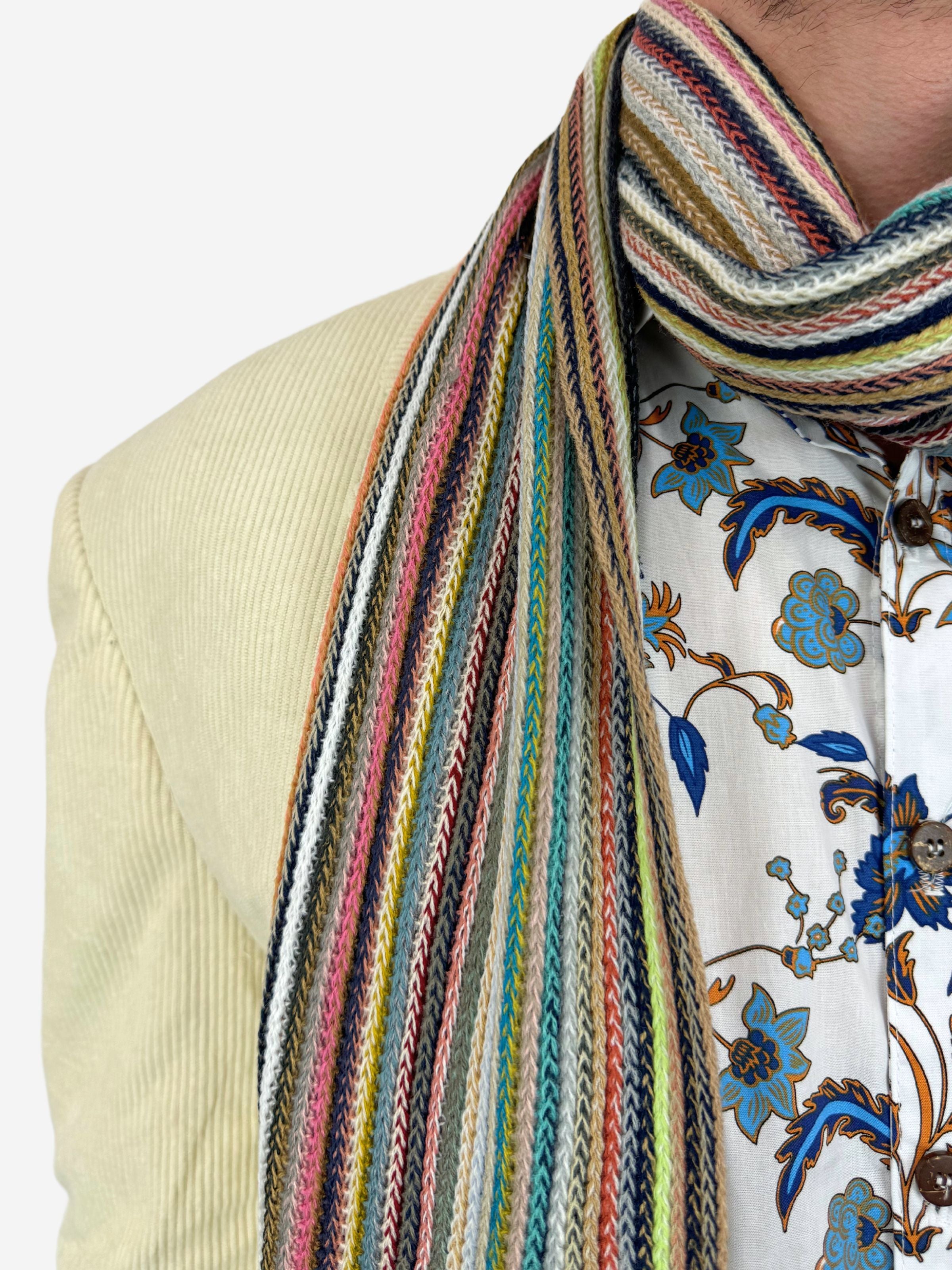 Striped Scarf - Multi Cream