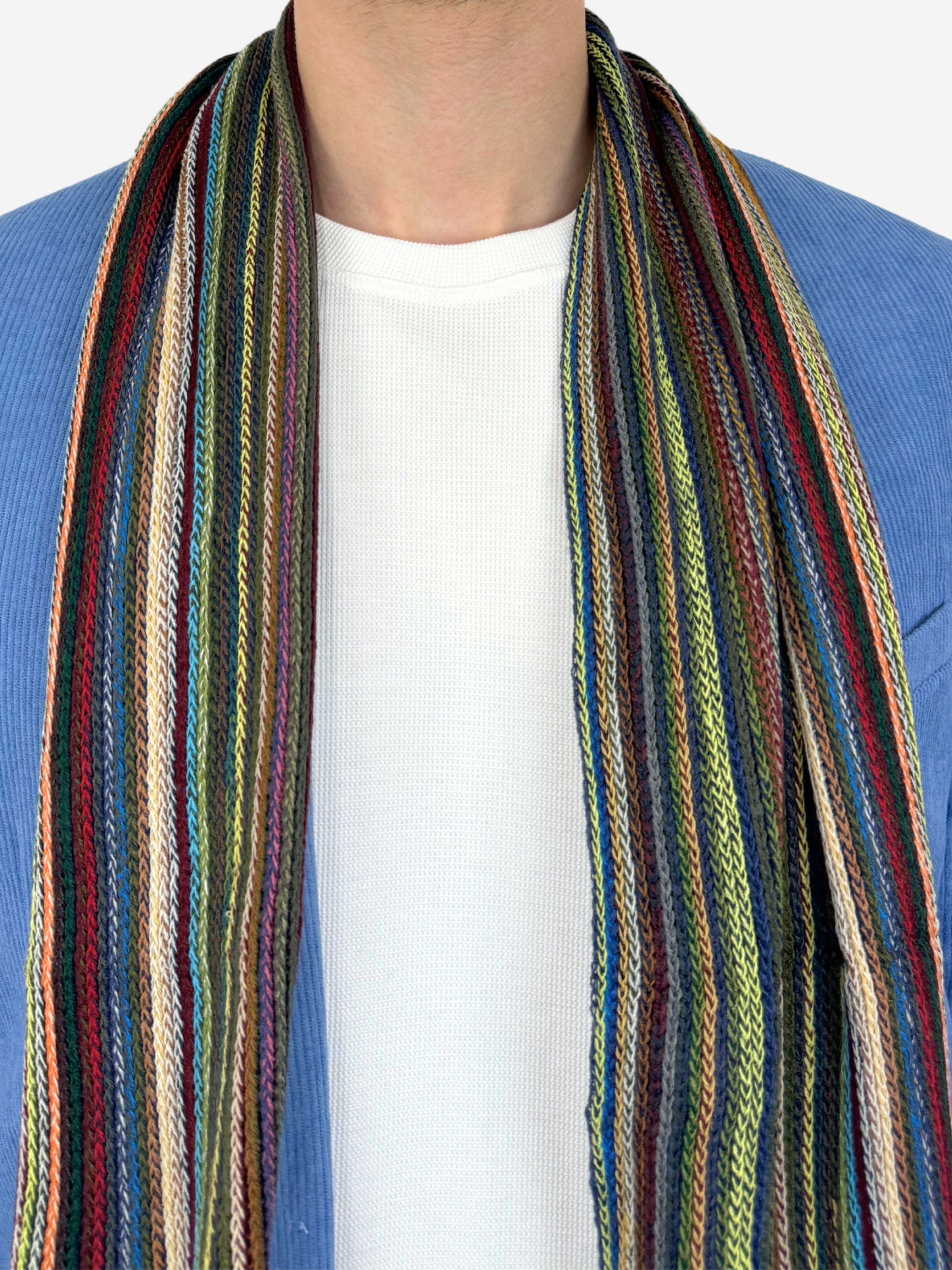 Striped Scarf - Multi Brown