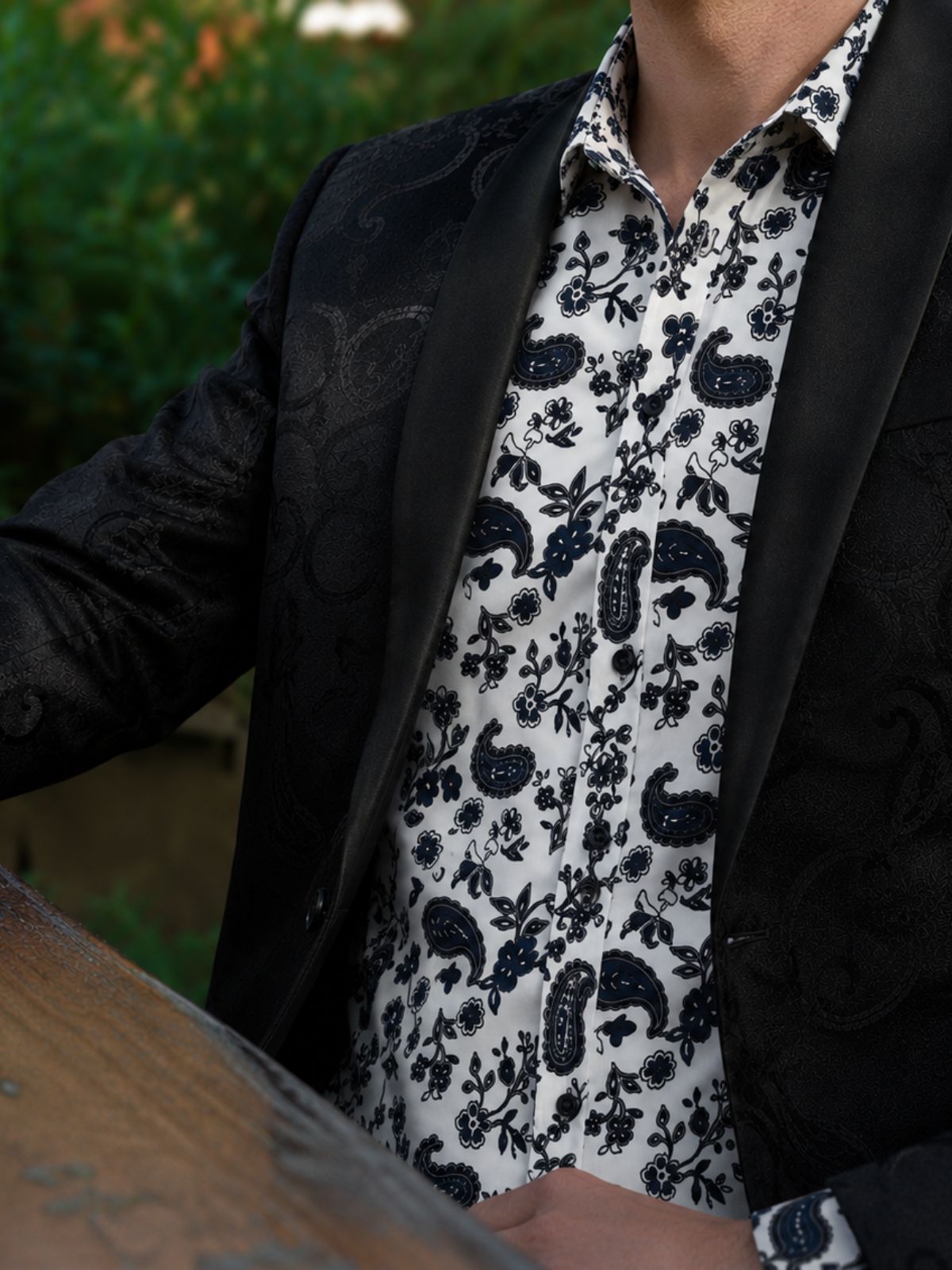 Fontaine Abstract Jacket - Black