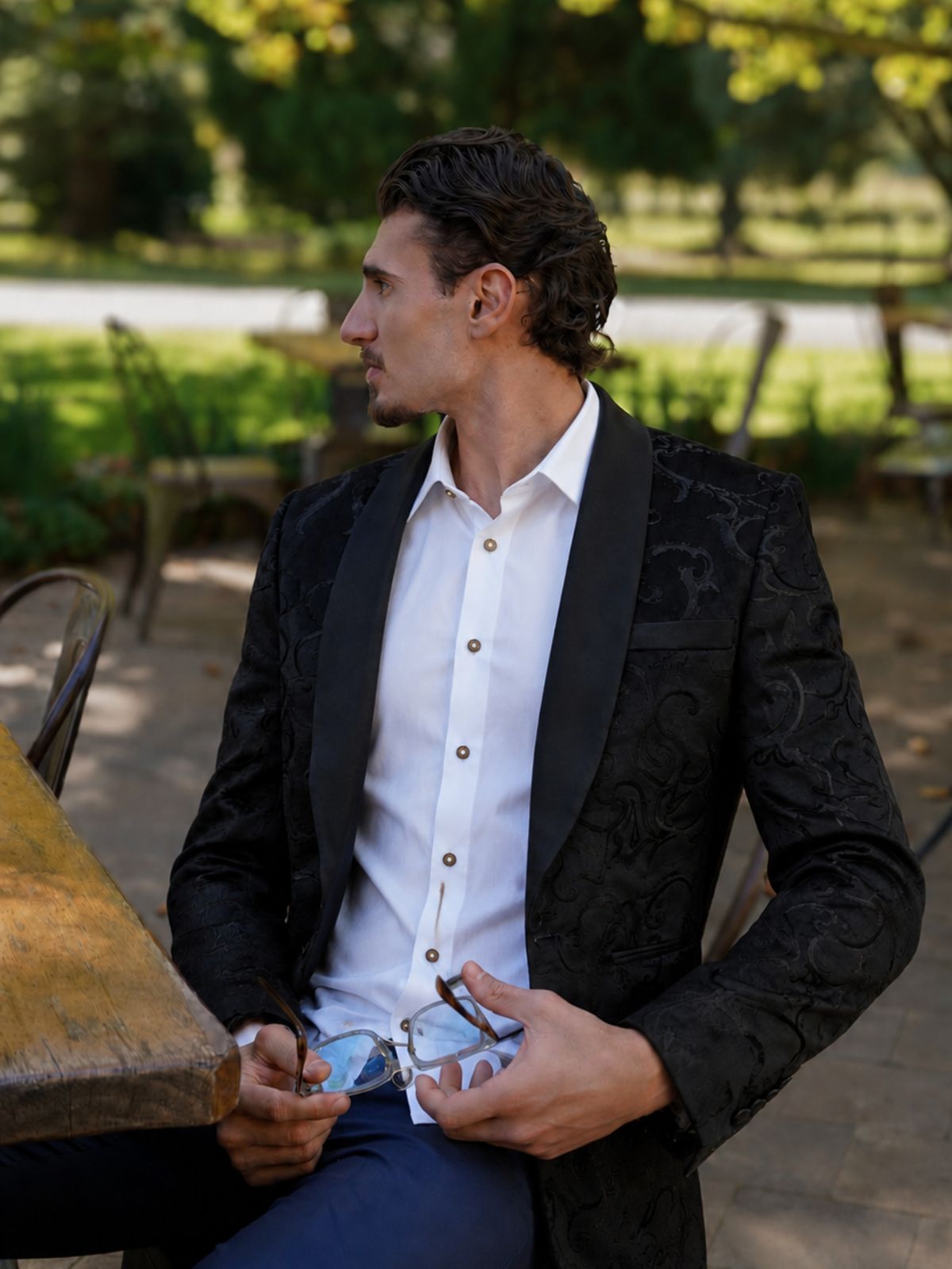 Fontaine Abstract Jacket - Black