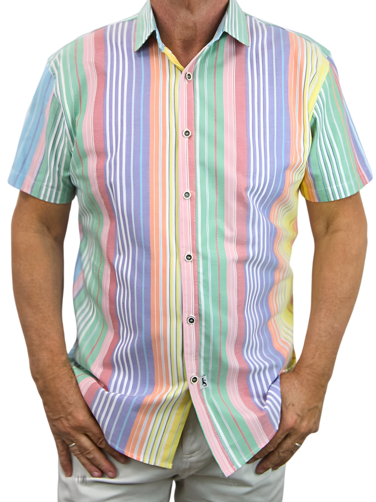 Fruit Loops Stripe Cotton S/S Shirt - Multi